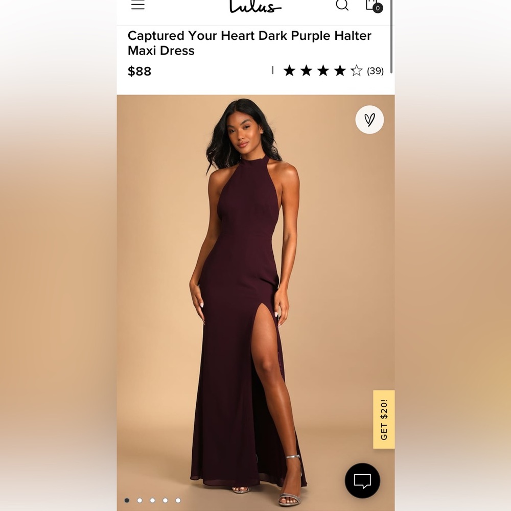 XS Backless halter dress. Brand new with tags, never work.